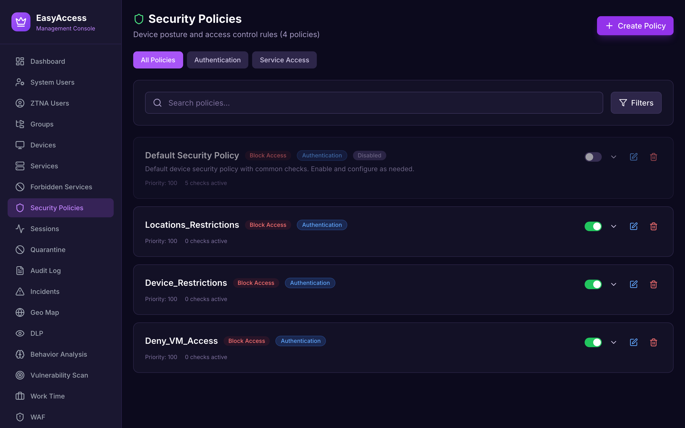 Security health overview